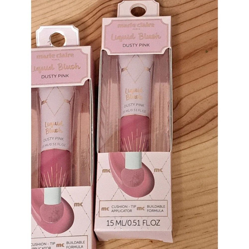 Marie Claire Liquid Blush Dusty Pink Bundle Of Two .51 FL OZ New In Box